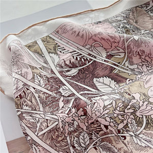 MaraSilk Pure Mulberry Silk Scarf - Square Jacquard MS499