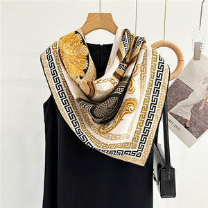 MaraSilk Pure Mulberry Silk Scarf - Square Jacquard MS499