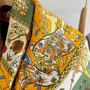 MaraSilk Pure Mulberry Silk Scarf - Square Jacquard MS499