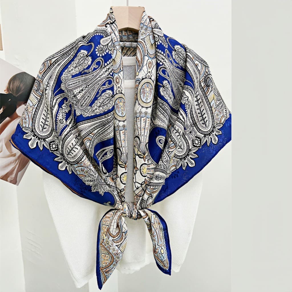 MaraSilk Pure Mulberry Silk Scarf - Square Jacquard MS500