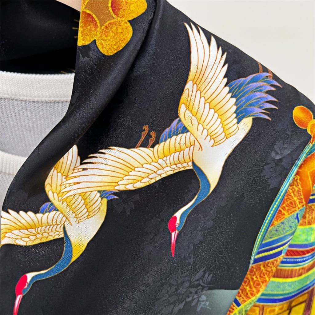 MaraSilk Pure Mulberry Silk Scarf - Square Jacquard MS500