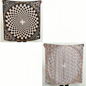 MaraSilk Pure Mulberry Silk Scarf - Square Jacquard MS500 41" x 41" MS50005