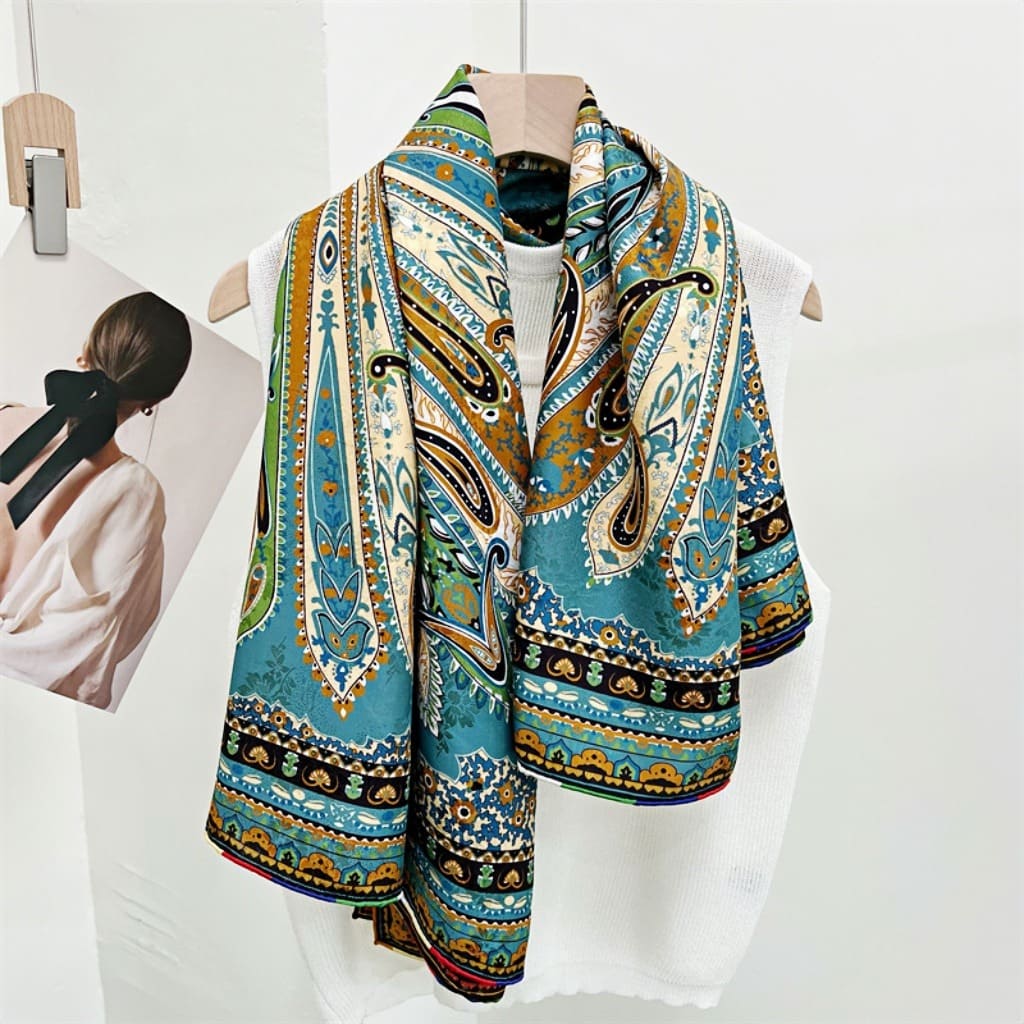 MaraSilk Pure Mulberry Silk Scarf - Square Jacquard MS500