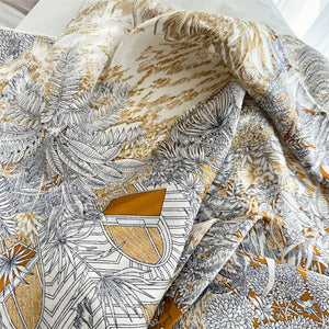 MaraSilk Pure Mulberry Silk Scarf - Square Jacquard MS504