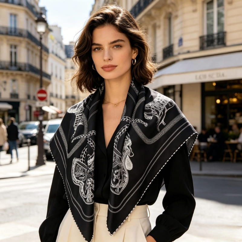 MaraSilk Pure Mulberry Silk Scarf - Square Twill MS1011