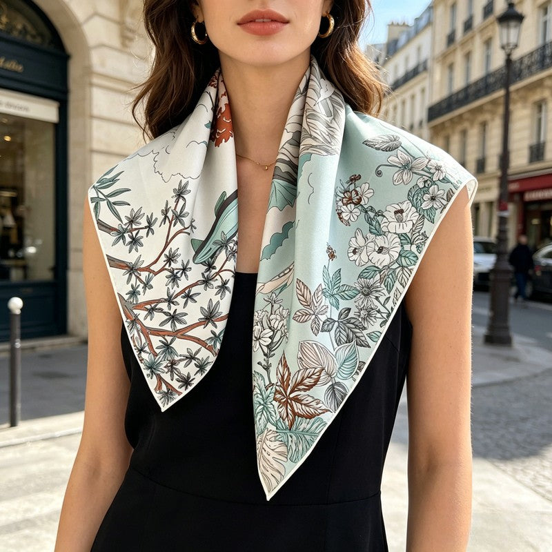 MaraSilk Pure Mulberry Silk Scarf - Square Twill MS231