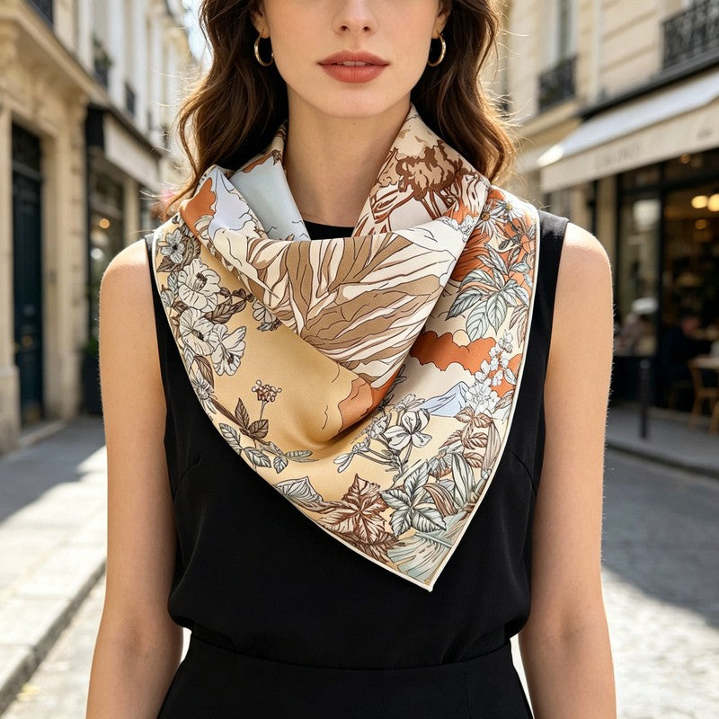 MaraSilk Pure Mulberry Silk Scarf - Square Twill MS231