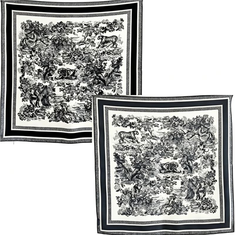 MaraSilk Pure Mulberry Silk Scarf - Square Twill MS231 25" x 25" MS23106