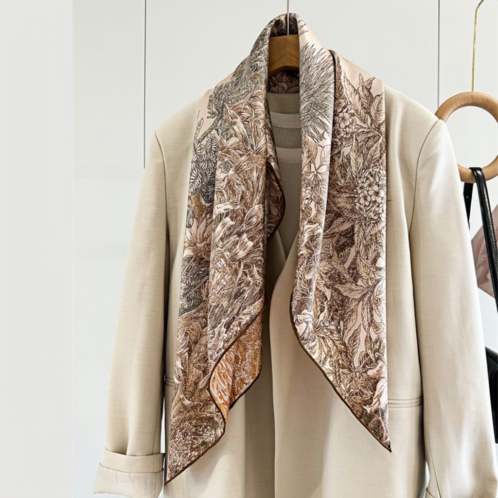 MaraSilk Pure Mulberry Silk Scarf - Square Twill MS277