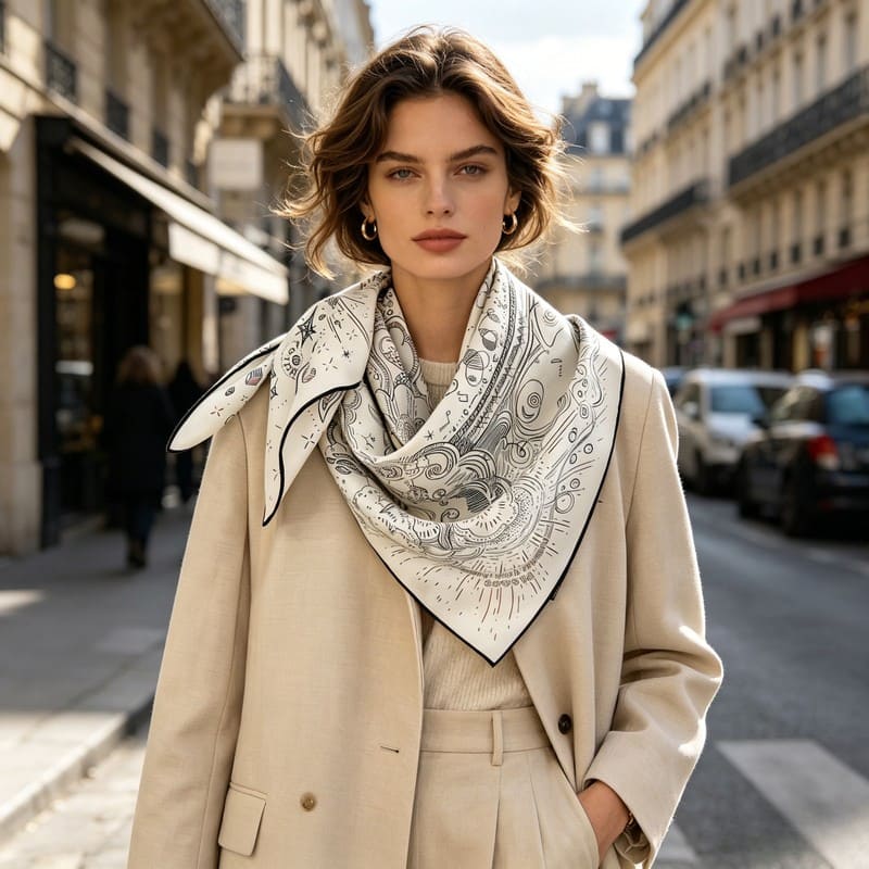 MaraSilk Pure Mulberry Silk Scarf - Square Twill MS280