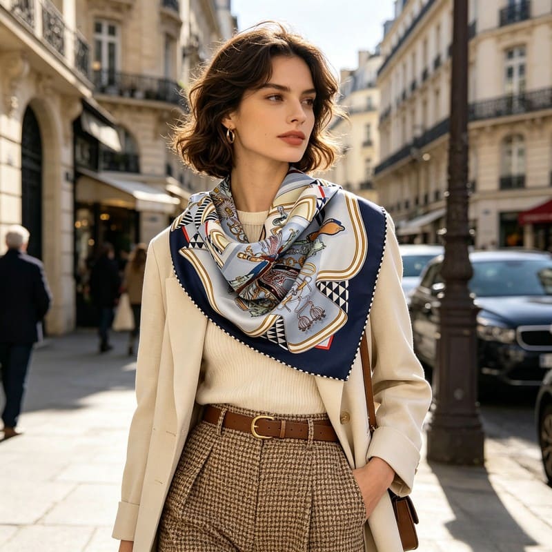 MaraSilk Pure Mulberry Silk Scarf - Square Twill MS285