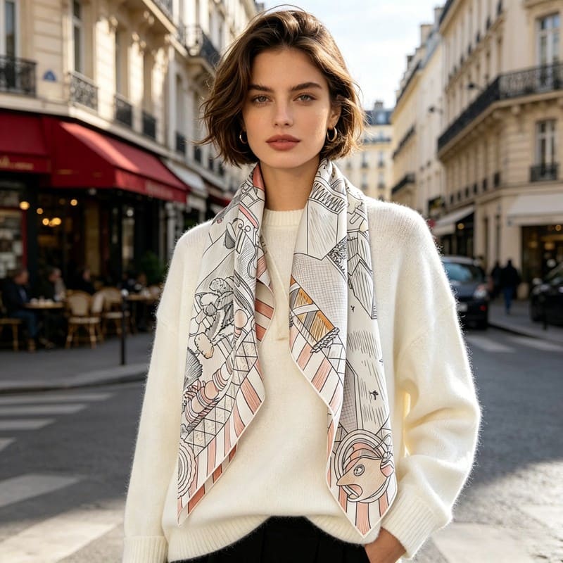 MaraSilk Pure Mulberry Silk Scarf - Square Twill MS287