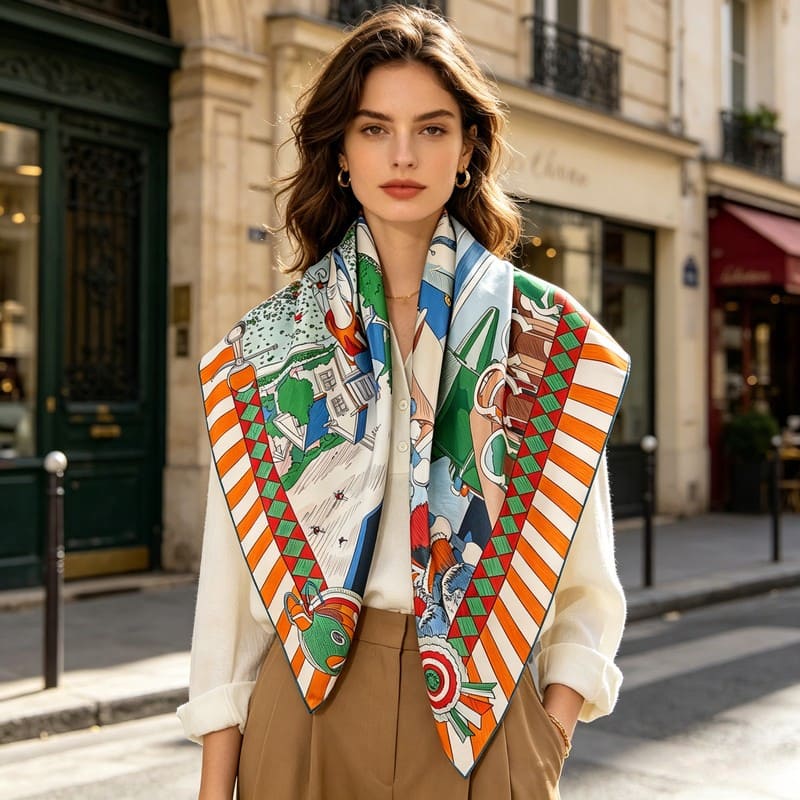 MaraSilk Pure Mulberry Silk Scarf - Square Twill MS287