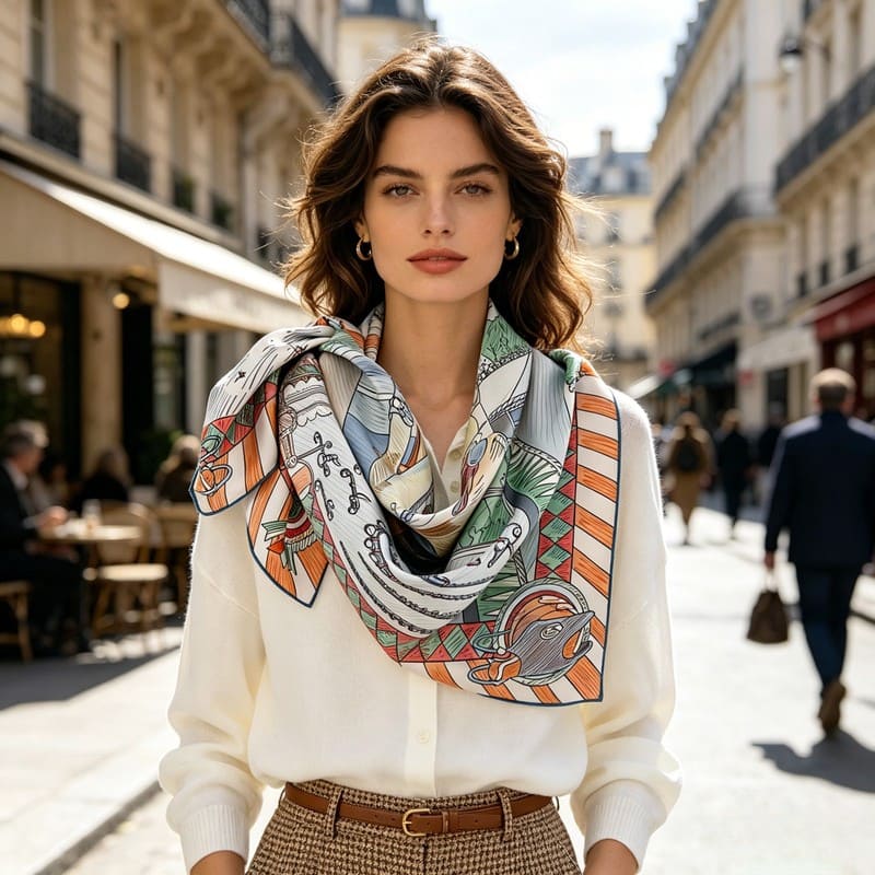 MaraSilk Pure Mulberry Silk Scarf - Square Twill MS287
