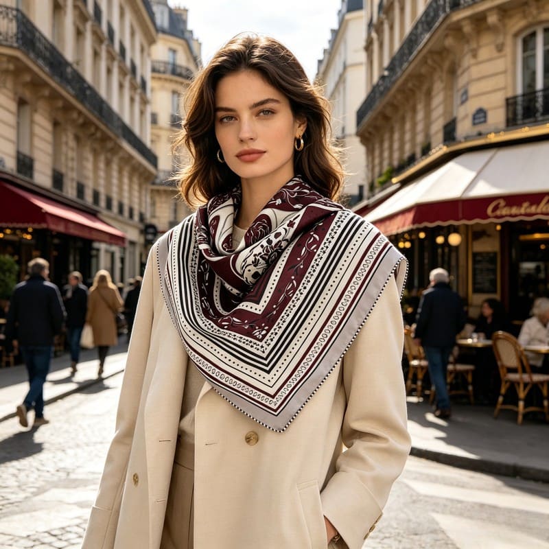 MaraSilk Pure Mulberry Silk Scarf - Square Twill MS290