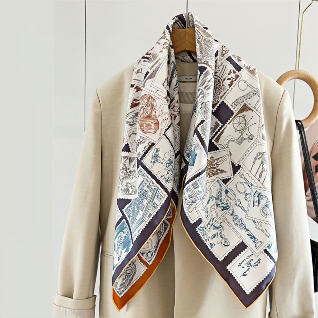 MaraSilk Pure Mulberry Silk Scarf - Square Twill MS291