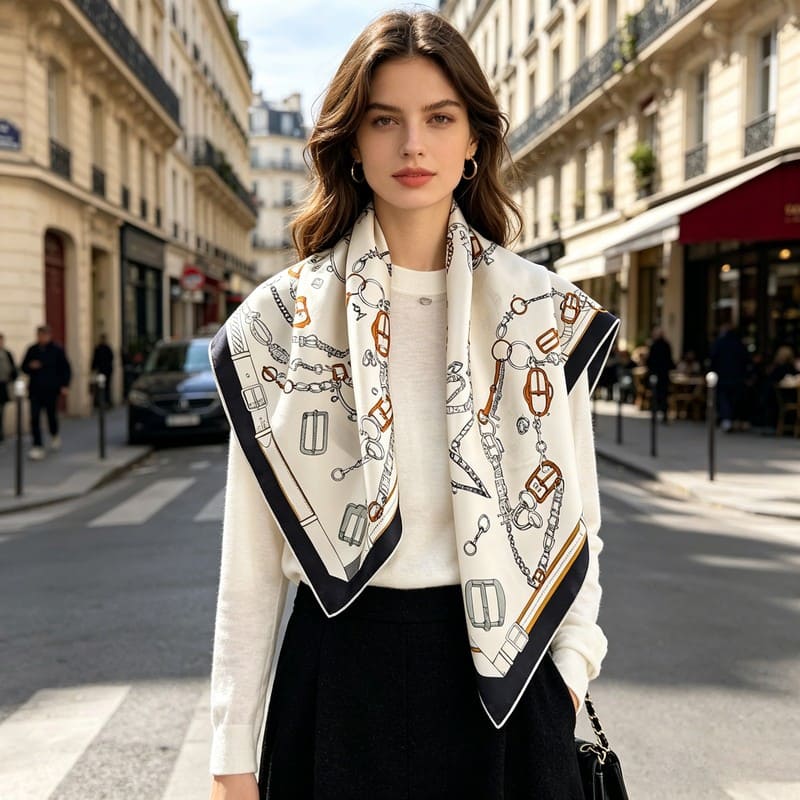 MaraSilk Pure Mulberry Silk Scarf - Square Twill MS296