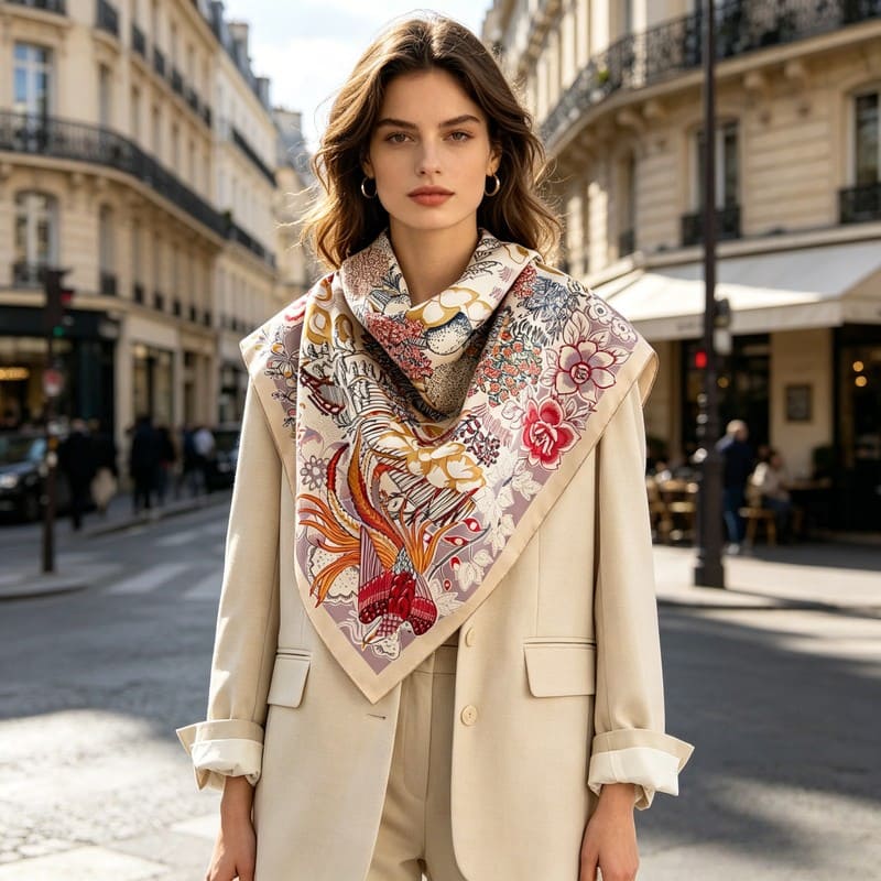 MaraSilk Pure Mulberry Silk Scarf - Square Twill MS296
