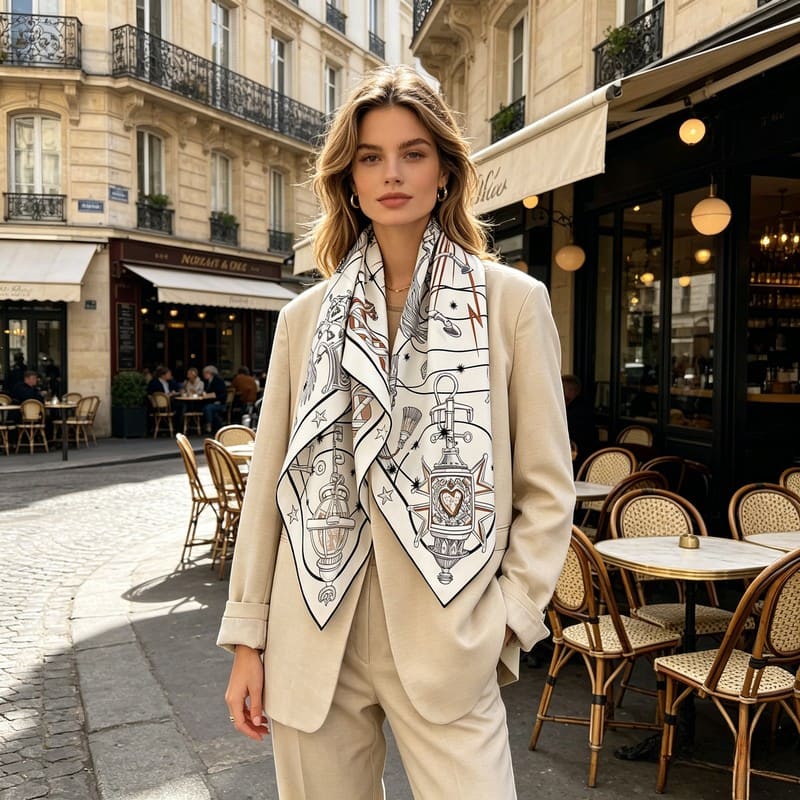 MaraSilk Pure Mulberry Silk Scarf - Square Twill MS296