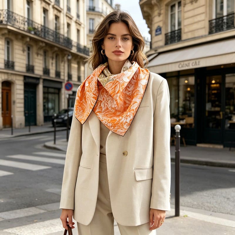MaraSilk Pure Mulberry Silk Scarf - Square Twill MS296