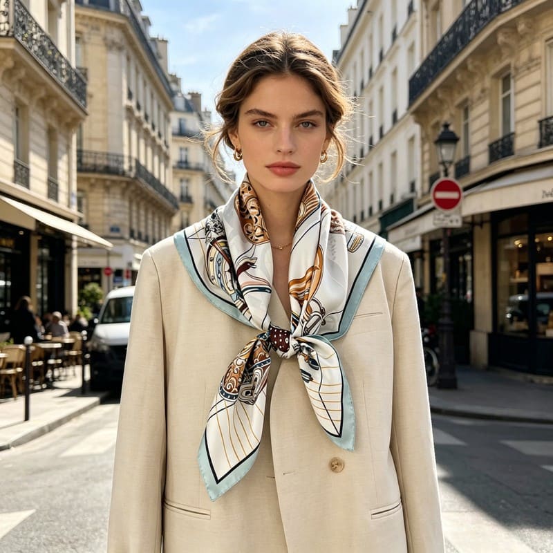 MaraSilk Pure Mulberry Silk Scarf - Square Twill MS303