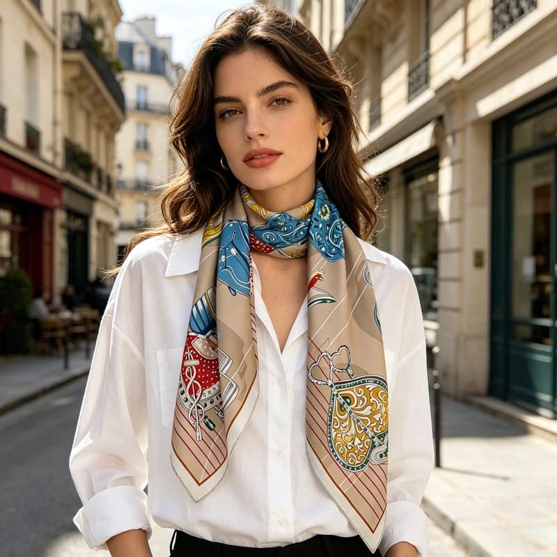 MaraSilk Pure Mulberry Silk Scarf - Square Twill MS303