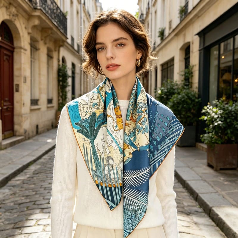 MaraSilk Pure Mulberry Silk Scarf - Square Twill MS305
