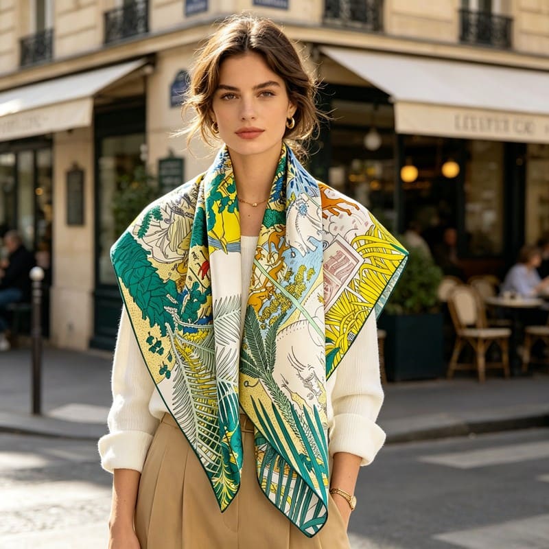 MaraSilk Pure Mulberry Silk Scarf - Square Twill MS305