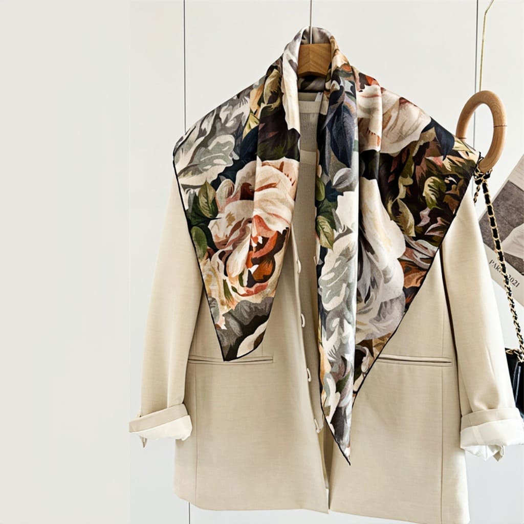 MaraSilk Pure Mulberry Silk Scarf - Square Twill MS307