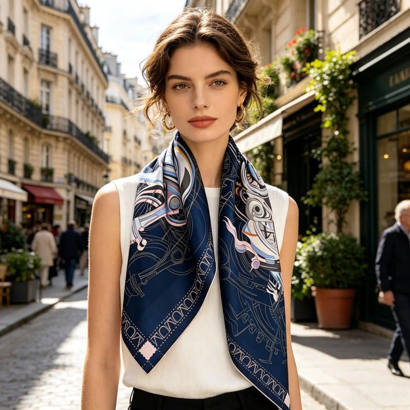 MaraSilk Pure Mulberry Silk Scarf - Square Twill MS308