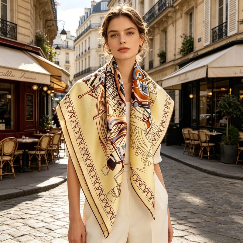 MaraSilk Pure Mulberry Silk Scarf - Square Twill MS308