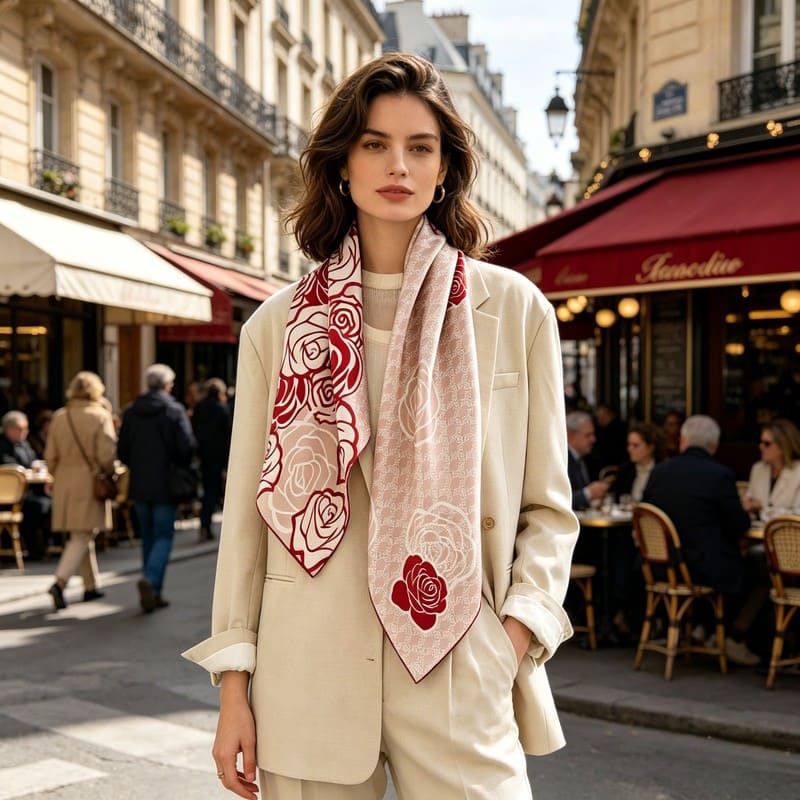 MaraSilk Pure Mulberry Silk Scarf - Square Twill MS312