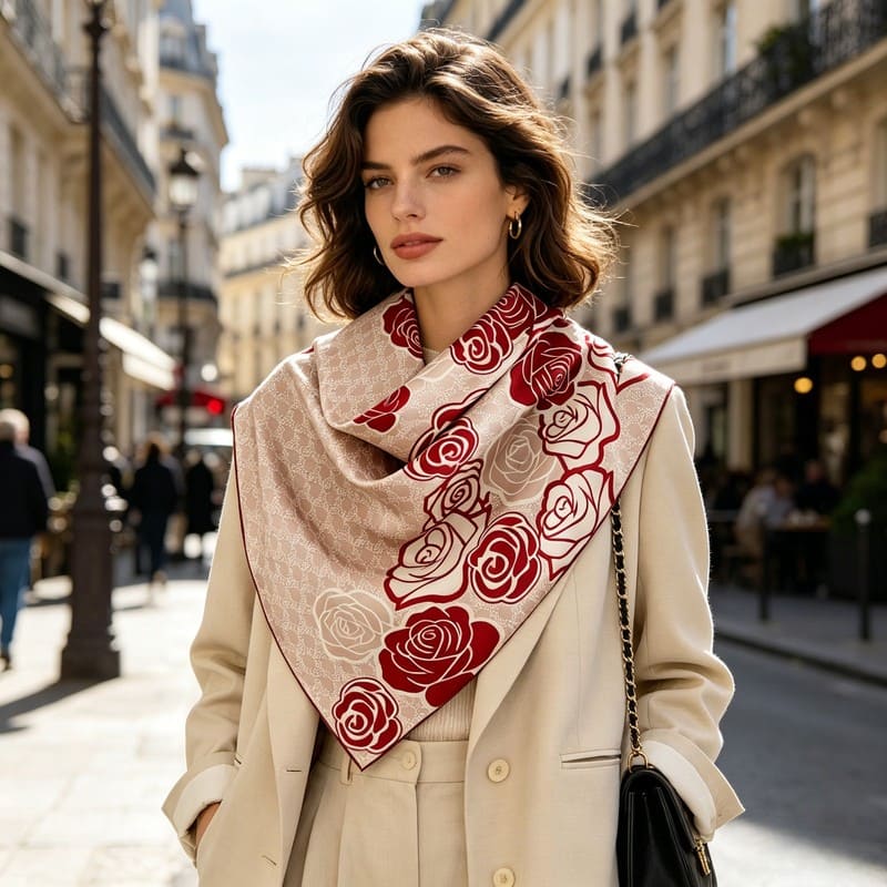 MaraSilk Pure Mulberry Silk Scarf - Square Twill MS312
