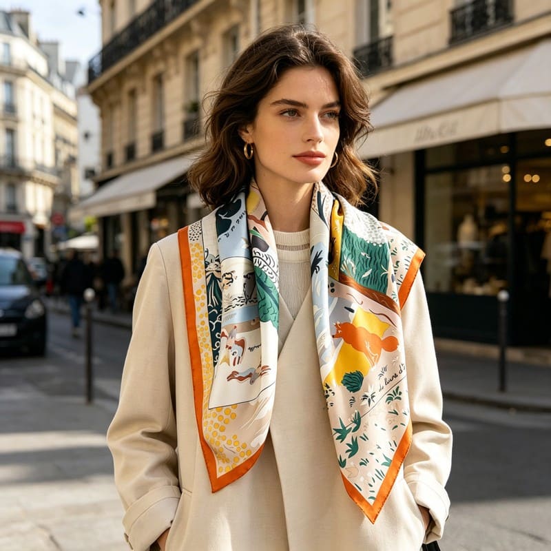 MaraSilk Pure Mulberry Silk Scarf - Square Twill MS317