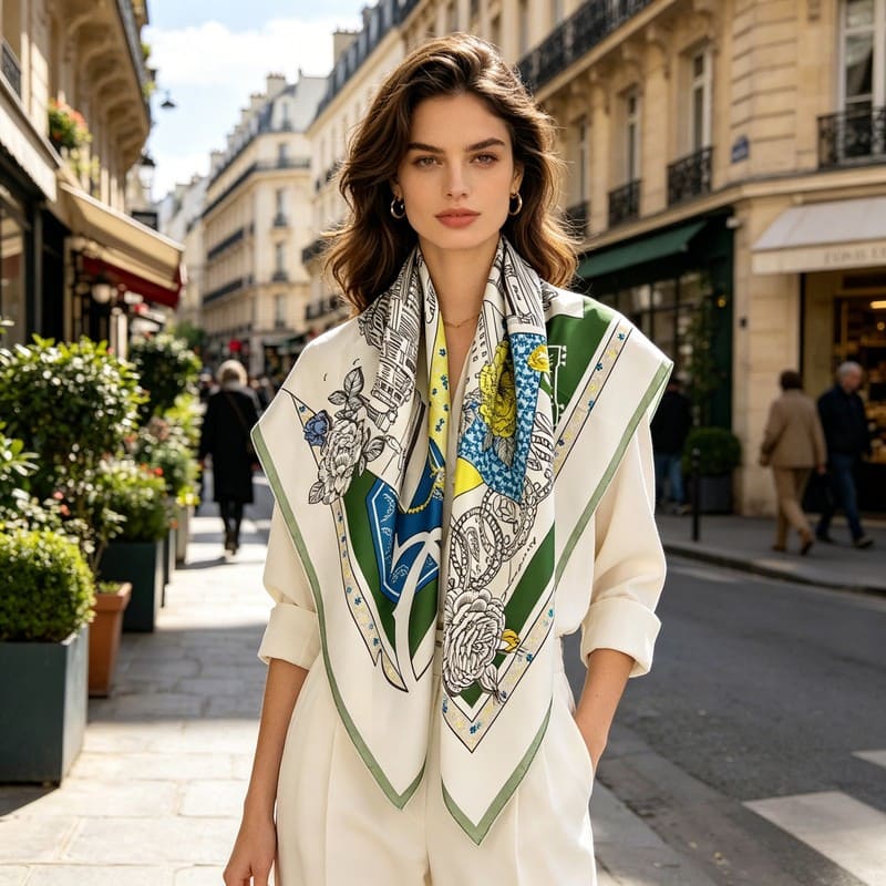 MaraSilk Pure Mulberry Silk Scarf - Square Twill MS322