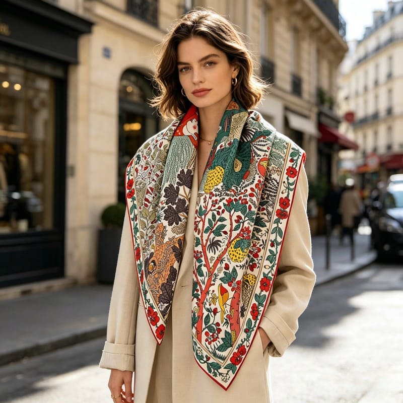MaraSilk Pure Mulberry Silk Scarf - Square Twill MS323
