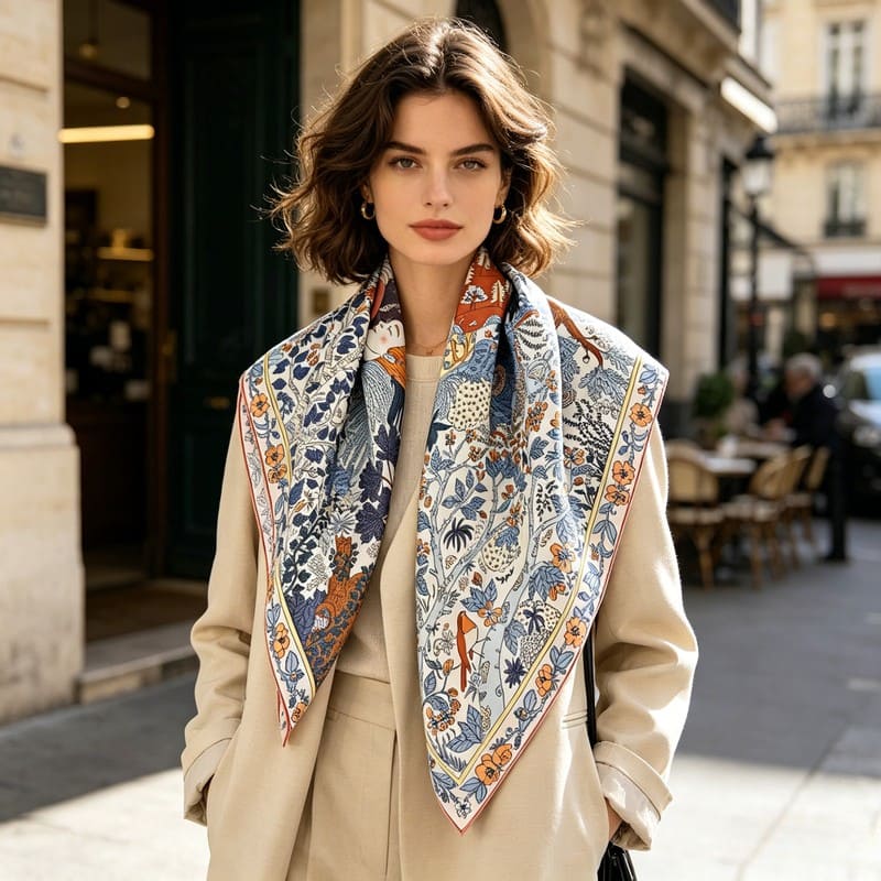 MaraSilk Pure Mulberry Silk Scarf - Square Twill MS323