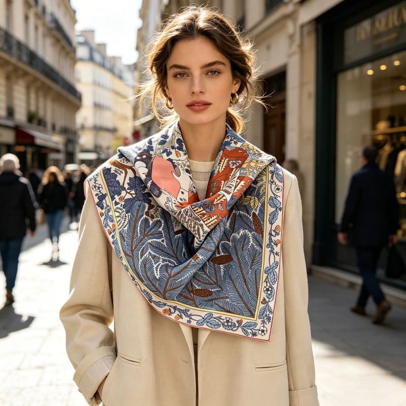 MaraSilk Pure Mulberry Silk Scarf - Square Twill MS323