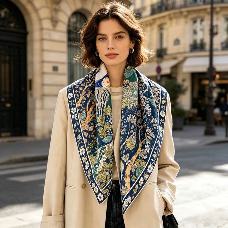 MaraSilk Pure Mulberry Silk Scarf - Square Twill MS323