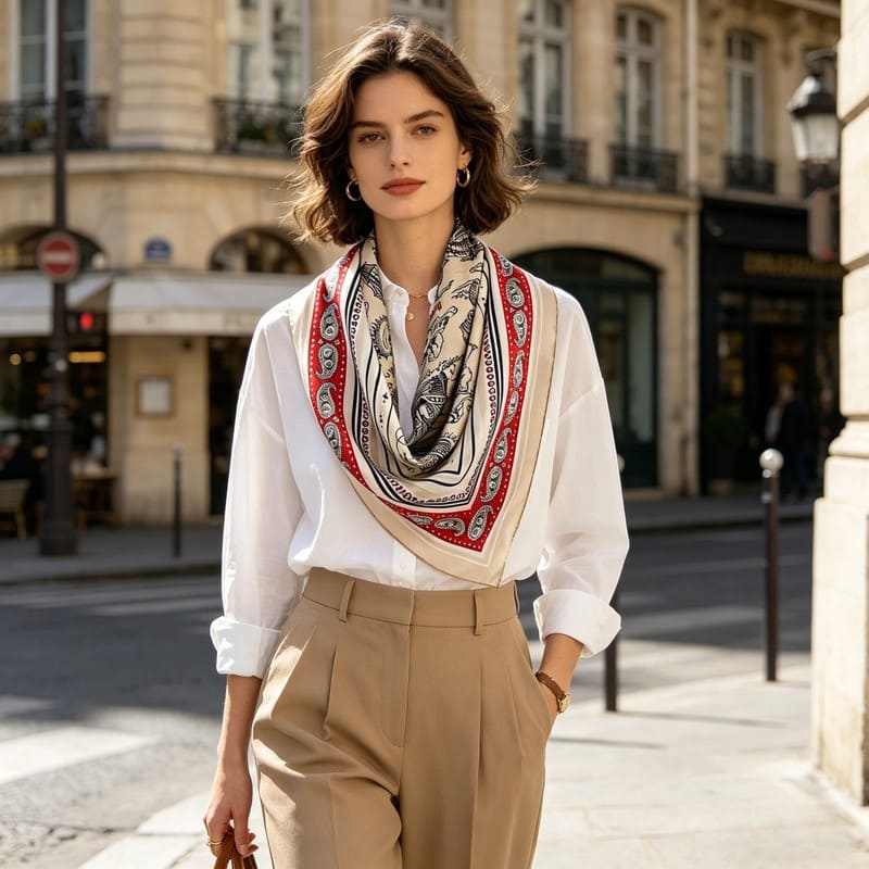 MaraSilk Pure Mulberry Silk Scarf - Square Twill MS324
