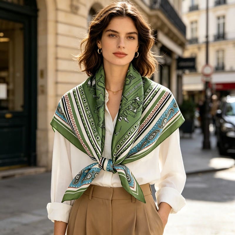 MaraSilk Pure Mulberry Silk Scarf - Square Twill MS324