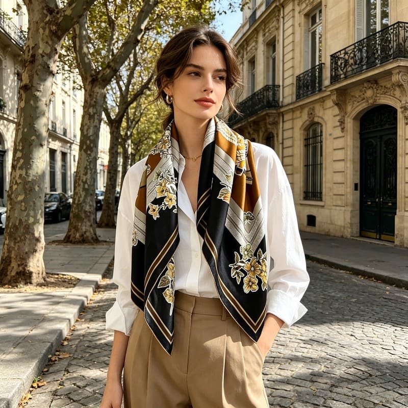 MaraSilk Pure Mulberry Silk Scarf - Square Twill MS325