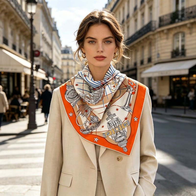MaraSilk Pure Mulberry Silk Scarf - Square Twill MS326