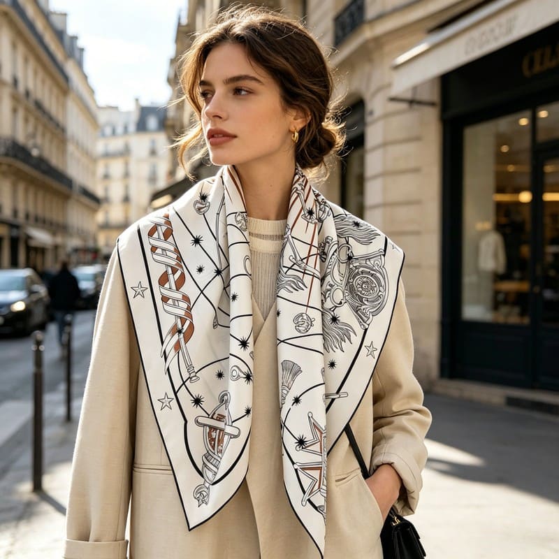 MaraSilk Pure Mulberry Silk Scarf - Square Twill MS326