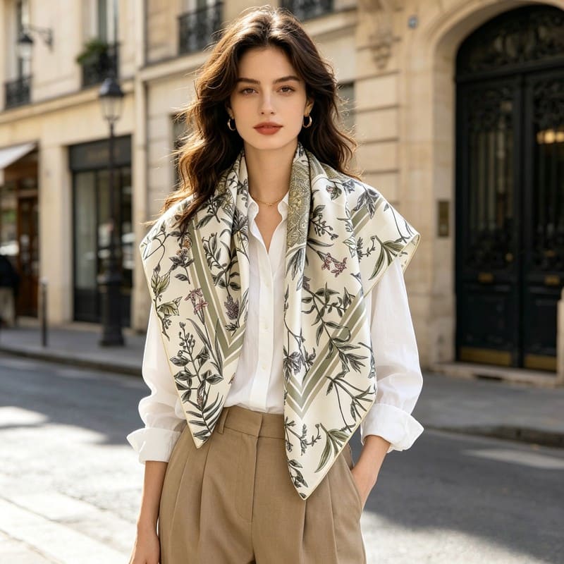 MaraSilk Pure Mulberry Silk Scarf - Square Twill MS327