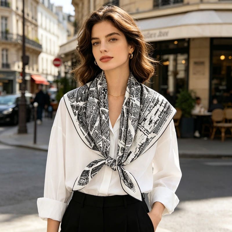 MaraSilk Pure Mulberry Silk Scarf - Square Twill MS336