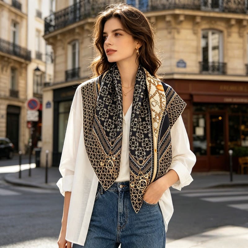 MaraSilk Pure Mulberry Silk Scarf - Square Twill MS338