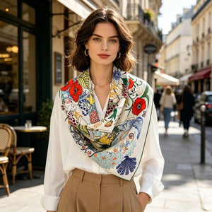 MaraSilk Pure Mulberry Silk Scarf - Square Twill MS340