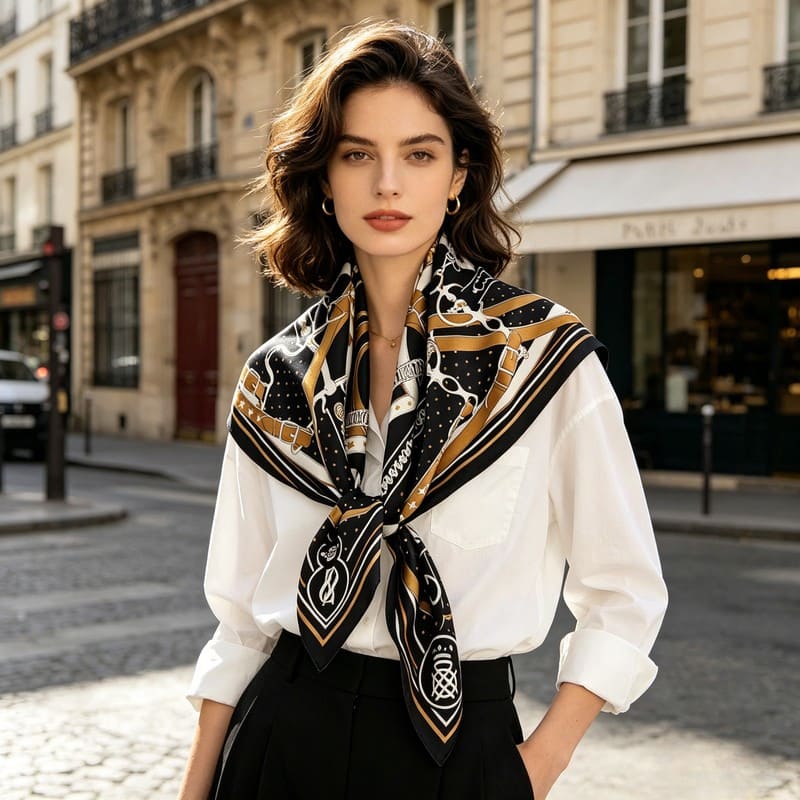 MaraSilk Pure Mulberry Silk Scarf - Square Twill MS342