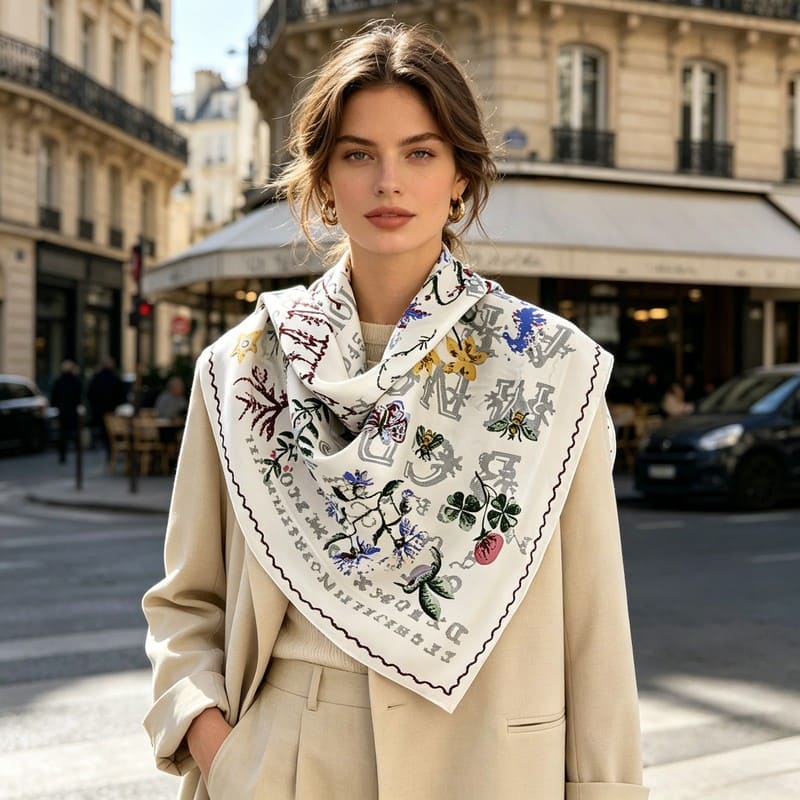 MaraSilk Pure Mulberry Silk Scarf - Square Twill MS348